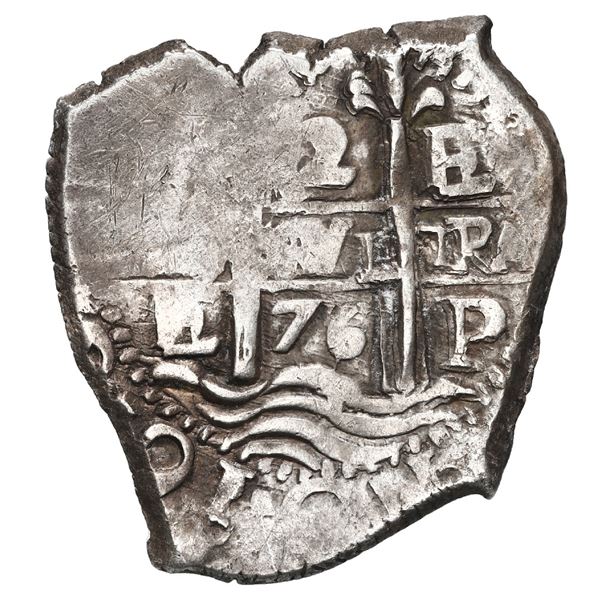 Potosi, Bolivia, cob 2 reales, 1676 E.