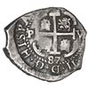 Image 2 : Potosi, Bolivia, cob 2 reales, 1687 VR.