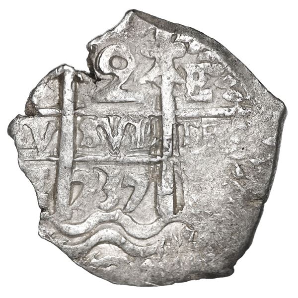 Potosi, Bolivia, cob 2 reales, 1737 E, NGC MS 62, finest known in NGC census.