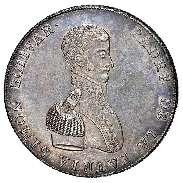 Potosi, Bolivia, 10 soles-sized monetary medal, 1825, Chuquisaca, NGC MS 61.