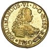 Image 1 : Santiago, Chile, gold bust 4 escudos, Ferdinand VI, 1750/5 J, NGC MS 60 PL / La Luz (1752), ex-Sothe