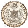 Image 2 : Santiago, Chile, 1 peso, 1884, NGC MS 63+.