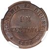 Image 2 : Santiago, Chile, copper 1 centavo, 1898/81, NGC MS 64 BN, finest known in NGC census.