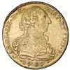 Image 1 : Bogota, Colombia, gold bust 8 escudos, Charles III, 1787JJ, dot between J's.