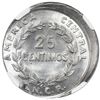 Image 2 : Costa Rica, copper-nickel 25 centimos, 1948 BNCR, NGC Mint Error MS 67 ("top pop"), struck 10% off c