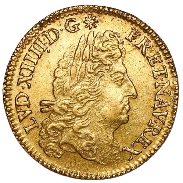 France (Paris mint), gold louis d'or a l'ecu, Louis XIV, 1690-A, NGC AU 58.