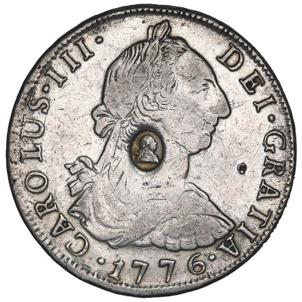 Great Britain, 1 dollar, George III oval countermark (1797-99) on bust of Potosi, Bolivia, bust 8 re