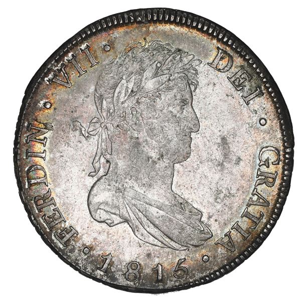 Guatemala, bust 8 reales, Ferdinand VII, 1815 M, NGC MS 61.