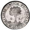 Image 2 : Guatemala (Central American Republic), 8 reales, 1836 M, coin rotation, NGC UNC details / reverse sp