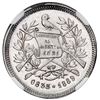 Image 2 : Guatemala, 25 centavos, 1889, with star, NGC MS 64, finest known in NGC census.