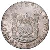 Image 2 : Lima, Peru, pillar 8 reales, Charles III, 1761 JM, dots over both mintmarks.