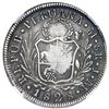 Image 2 : Philippines (under Spain), 8 reales, Isabel II, crowned-Y.II countermark (1834-37) on a Lima, Peru, 