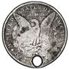 Image 2 : Puerto Rico (under Spain), dollar, fleur-de-lis countermark (1885) on a USA (mint not visible), $1 M