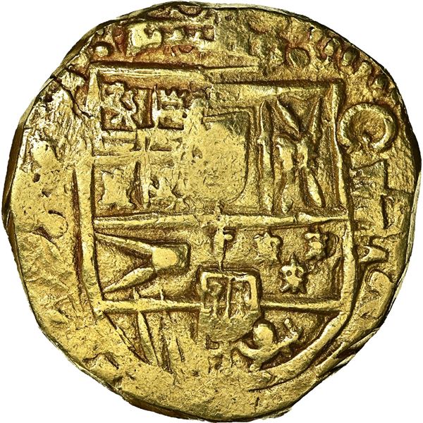 Seville, Spain, gold cob 8 escudos, Charles II, 1689/8 (M), NGC MS 62, finest and only example in NG
