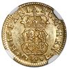 Image 2 : Madrid, Spain, gold bust 1/2 escudo, Charles III, 1762 JP, NGC MS 63, finest known in NGC census.
