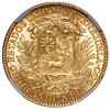 Image 2 : Venezuela (struck at the Paris Mint), gold 5 venezolanos, 1875-A, NGC AU 55.