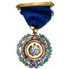 Image 2 : Cuba, enameled gold-plated silver star decoration (military order) with original ring, ribbon, and c