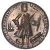 Image 1 : Great Britain, small copper alloy Admiral Vernon medal, Vernon with cannon and ship / Porto Bello, 1