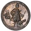 Image 1 : Great Britain, copper alloy Admiral Vernon medal, Vernon with cannon and ship / Porto Bello, 1739, e