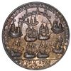 Image 2 : Great Britain, copper alloy Admiral Vernon medal, Vernon with cannon and ship / Porto Bello, 1739, e