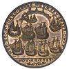 Image 2 : Great Britain, copper alloy Admiral Vernon medal, Vernon with cannon and ship / Porto Bello, 1739, e
