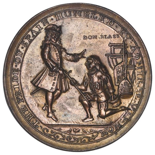 Great Britain, copper alloy Admiral Vernon medal, Vernon and Lezo / Porto Bello, 1739, ex-Adams, ex-