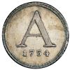 Image 1 : Peru, 4R-sized silver medal, 1754 date below large A, San Marcos Academy, PCGS AU55.