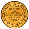 Image 2 : Puerto Rico (under Spain), large gilt copper medal, 1893, first place prize at an exposition for the