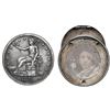 Image 1 : USA (San Francisco Mint), Seated Liberty silver trade dollar, 1874-S, crafted into a box dollar with