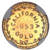 Image 2 : USA, California fractional gold token, dated 1853, Indian, wreath #1, 12 stars, round, NGC MS 64, fi