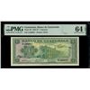 Image 1 : Guatemala, Banco de Guatemala, 1 quetzal, 16-1-1957, serial V188937, PMG Choice UNC 64 EPQ.