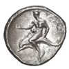 Image 1 : Calabria, Tarentum, AR nomos (didrachm), ca. 300-290 BC, "boy on dolphin."