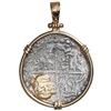 Image 1 : Potosi, Bolivia, cob 4 reales, Philip III, assayer not visible, Grade 2, ex-Atocha (1622), mounted c