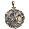 Image 1 : Potosi, Bolivia, cob 4 reales, Philip III, assayer not visible, Grade 2, ex-Atocha (1622), mounted c