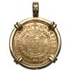 Image 2 : Madrid, Spain, gold bust 4 escudos, Charles III, 1788 M, mounted in 18K gold bezel with fixed bail.