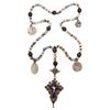 Image 1 : European rosary with enamel and filigree cross, 1800s.