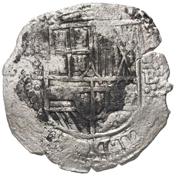 Potosi, Bolivia, cob 8 reales, (1651-2) E, no countermark (rare), Mastalir plate.