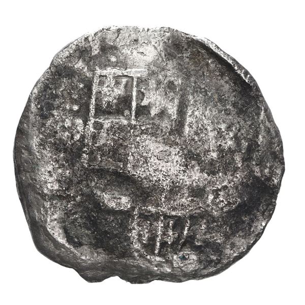Potosi, Bolivia, cob 2 reales, Philip IV, assayer not visible.