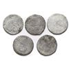 Image 1 : Lot of five Spanish Netherlands, portrait ducatoons, some mints and/or dates visible.