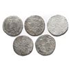 Image 2 : Lot of five Spanish Netherlands, portrait ducatoons, some mints and/or dates visible.