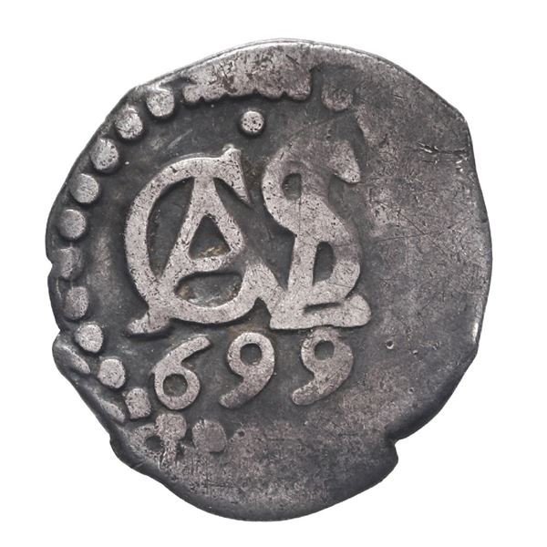 Lima, Peru, cob 1/2 real, 1699.