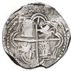 Image 2 : Potosi, Bolivia, cob 8 reales, Philip II, assayer B (5th period), borders of x's.