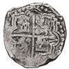 Image 2 : Potosi, Bolivia, cob 8 reales, Philip III, assayer R (curved leg).
