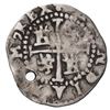 Image 2 : Potosi, Bolivia, cob 1/2 real, Philip II, assayer L/M (1st period) below, mintmark P to left of mono