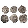 Image 1 : Lot of six Potosi, Bolivia, cob 1R: 1655 E, 1674 E, 1682 V, 1683 V, 1684 VR, 1685 VR.