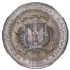 Image 2 : Dominican Republic, copper-nickel piefort 25 centavos, 1986, NGC MS 66, ex-Rudman.