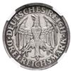 Image 2 : Germany (Weimar Republic), 3 reichsmark, 1928 D, Dinkelsbuhl, NGC UNC details / cleaned.
