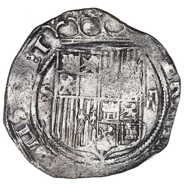 Seville, Spain, 2 reales, Ferdinand-Isabel, mintmark S to left, denomination ii to right, assayer * 
