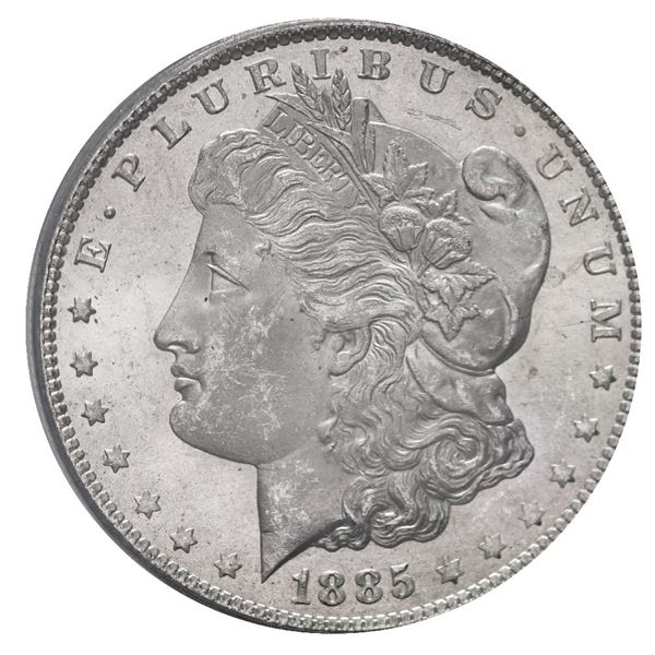 USA (New Orleans Mint), Morgan silver dollar, 1885-O, PCGS MS64.