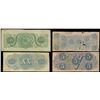 Image 2 : Lot of four Confederate notes of Dec. 2, 1862: $50, serial 73419, inverted CSA watermark; $20, seri